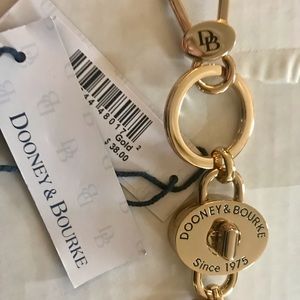 NEW DOONEY BOURKE LOCK KEYCHAIN/ PURSE CHARM